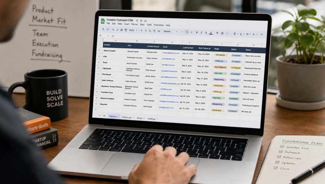 Investor Outreach CRM Template: A Simple Google Sheets System to Track Your Fundraising Pipeline