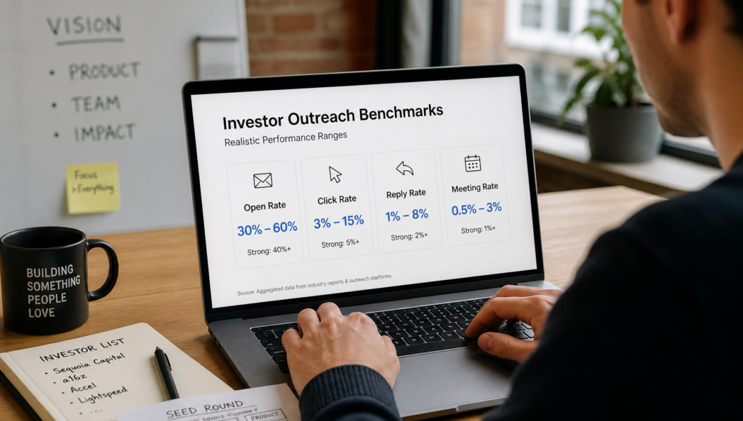 Investor Email Open Rate Benchmarks: Realistic Open, Click, Reply, and Meeting Rates for Investor Outreach